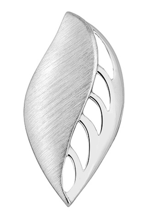 Pandantiv frunza, Siju, argint satinat, pentru lant dama