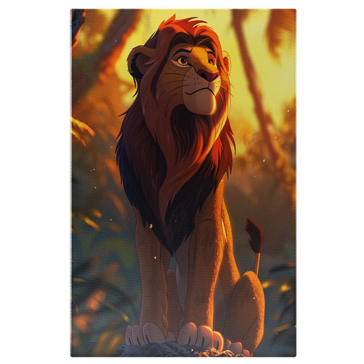 Tablou Canvas: Regele Leu- Disney Pictura Digitala 40x25CM