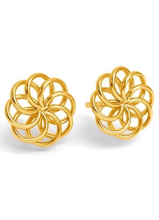 Cercei Siju, geometrie azurata, aurii