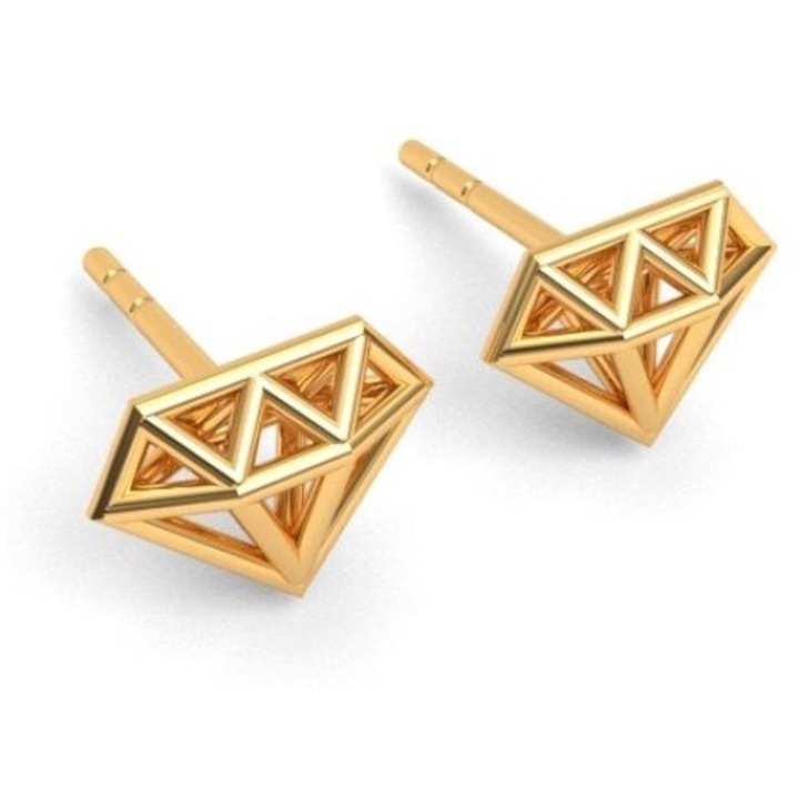 Cercei Siju, diamant, argint