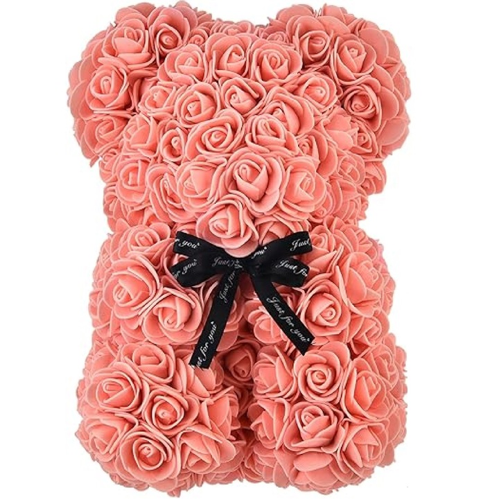 Rózsamedve GRSCIA-SV, Rózsamedve, Kézzel készített, Őszibarack, 30 cm