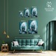 Tablou Canvas: Labirintul Pesterilor Inghetate Ursul Alb Umed Cauta Adapost Polul Nord Pictura Digitala 90x60CM