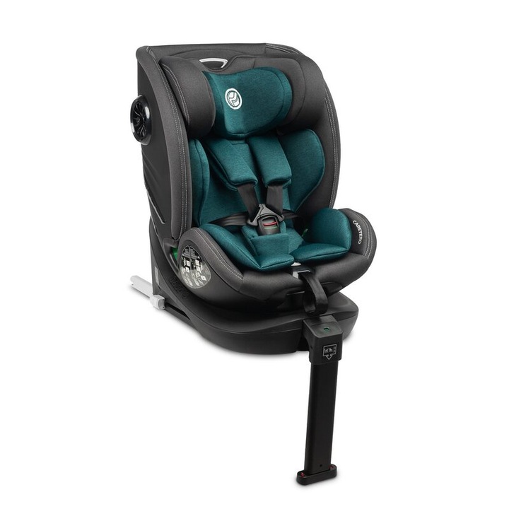 Столче за кола, Caretero, Fortis, i-Size, 40-150 см, 0-36 кг, С Isofix система + стабилизиращ крак, въртене на 360 градуса, 4-степенно регулиране на облегалката, Регулиране на облегалката за глава до 26 см, Съгласно R129/02, 0 месеца+, Зелен