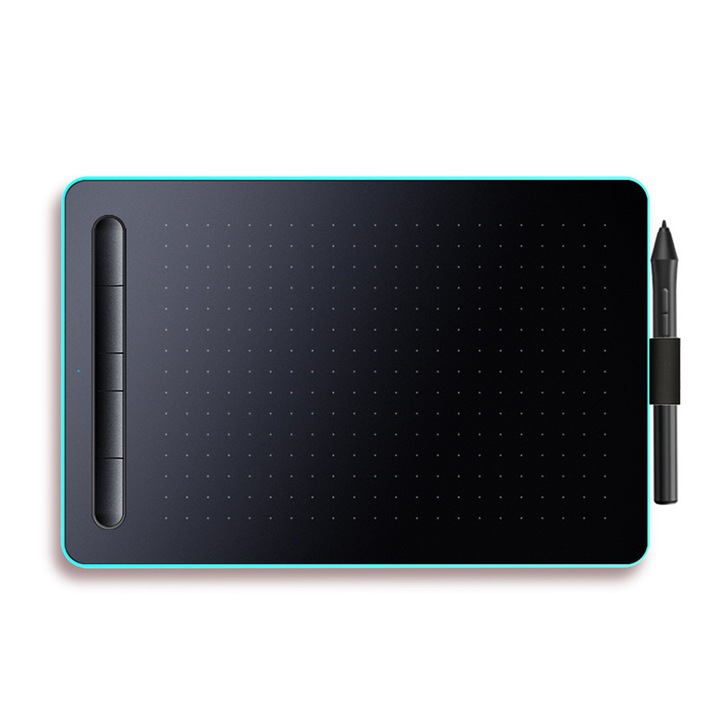 Графичен таблет, NAXSIR, 10 инча, 5 бутона, 8192 нива на натиск, 5080 LPI, съвместим с Windows, Mac, Android, син