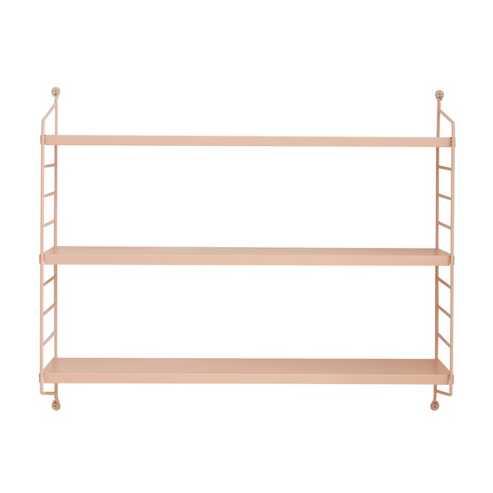 [en.casa] Fali polc állítható polcfelülettel PXSL-0295 Wandregal Strängnäs 50 x 60 x 15 cm acél rózsaszín, matt