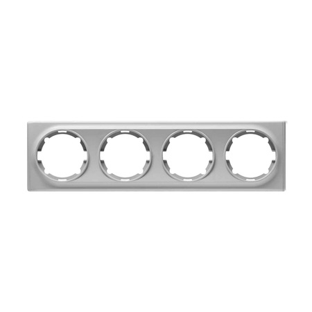 Rama priza 4 module, OneKeyElectro Florence, Policarbonat, gri concept ...