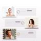 Oglinda cosmetica, Cu iluminare LED, Lumina in 3 culori, 58x12x45.5cm