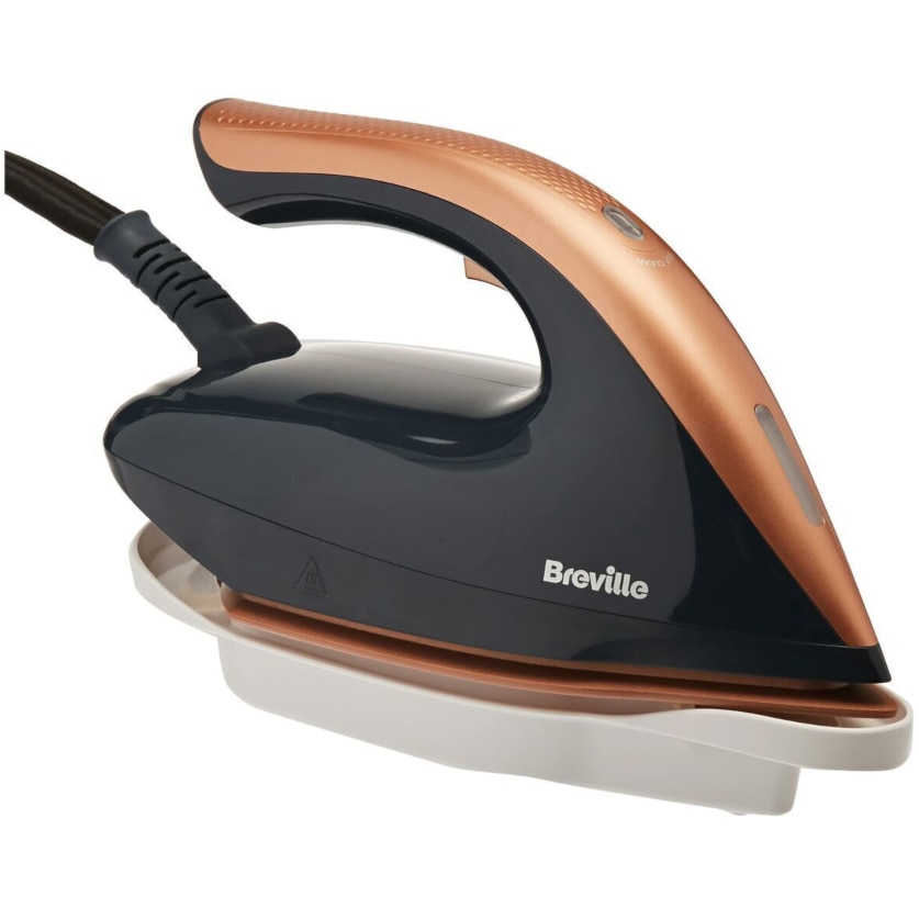 Statie de calcat Breville PressXpress VIN411X, 2600W, 6 bari, jet de abur 245 g/min, talpa ceramica, rezervor apa 1.7 L, oprire automata, Negru-Gri