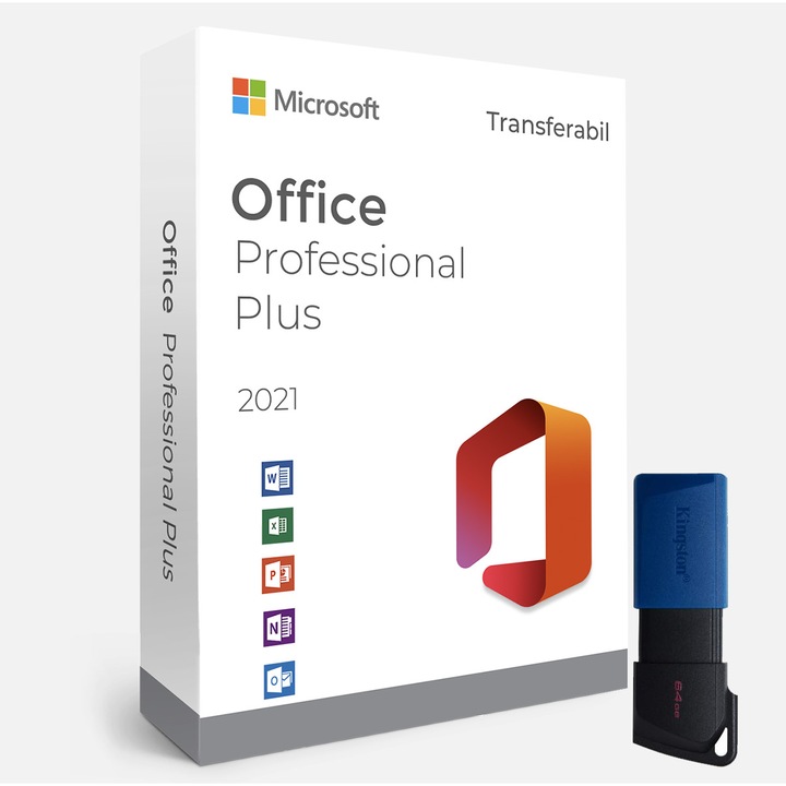 Microsoft Office 2021 Pro Plus Retail Licenta Permanenta - USB Stick ...
