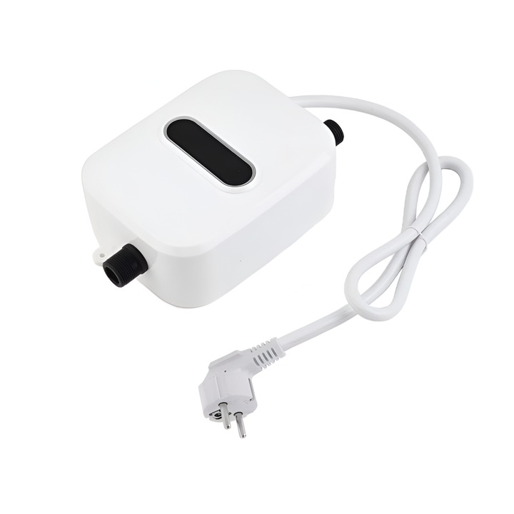 Mini Boiler Electric Instant Cu Dus, eSimplu®, Pentru Baie Sau Autorulota, Incalzire Rapida Apa Calda, Afisaj Digital, 3500 W, Compact, Alb