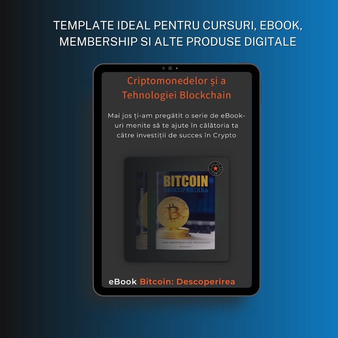 Website Produse Digitale, pentru Coach, Antrenor, Terapeut, Autor de Curs  sau eBook