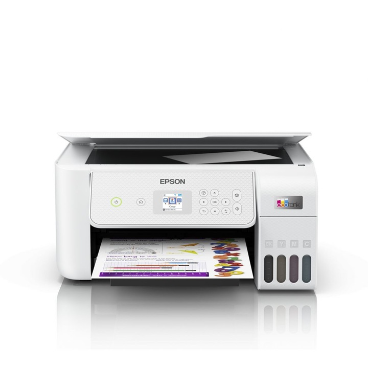 Imprimanta multifunctionala inkjet ciss color Epson L3266, A4, USB 2.0, Wi-Fi, 33 ppm negru, 15 ppm color