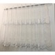 Perdea brodata alba, nesifonabila, scurta pentru bucatarie sau balcon, 100x60cm, Hiko Obst, pentru prindere direct pe geam