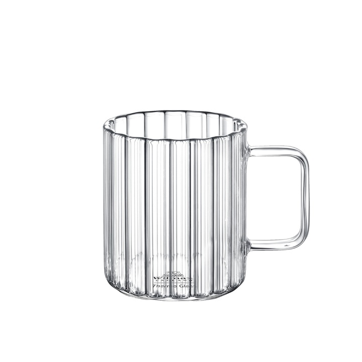 Чаша за кафе и чай, Wilmax England, Топлоустойчиво стъкло, 250 мл, Прозрачна