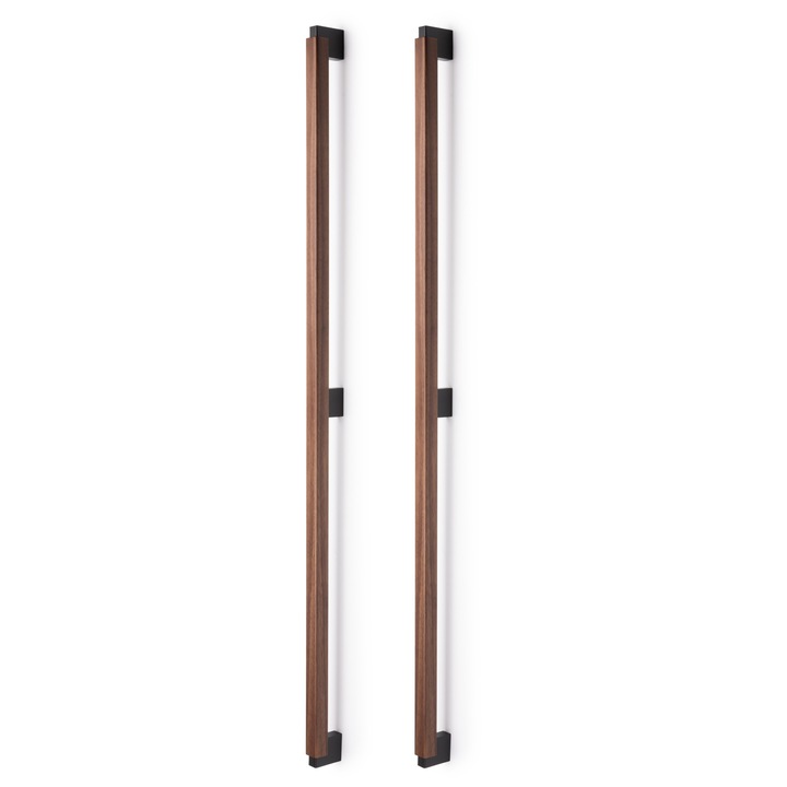 Set manere spatiale double Duo Big, finisaj gri lava / nuc, L:1016 mm