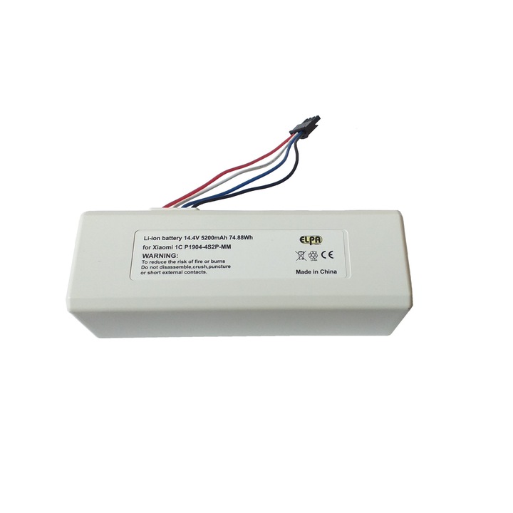 Батерия ELPA EPG-1C5200 за прахосмукачка робот Xiaomi Mi Robot Mop, Mijia 1C, STYTJ01ZHM, STYTJ02ZHM, STYTJ03ZHM, 14.4V, 5200mAh
