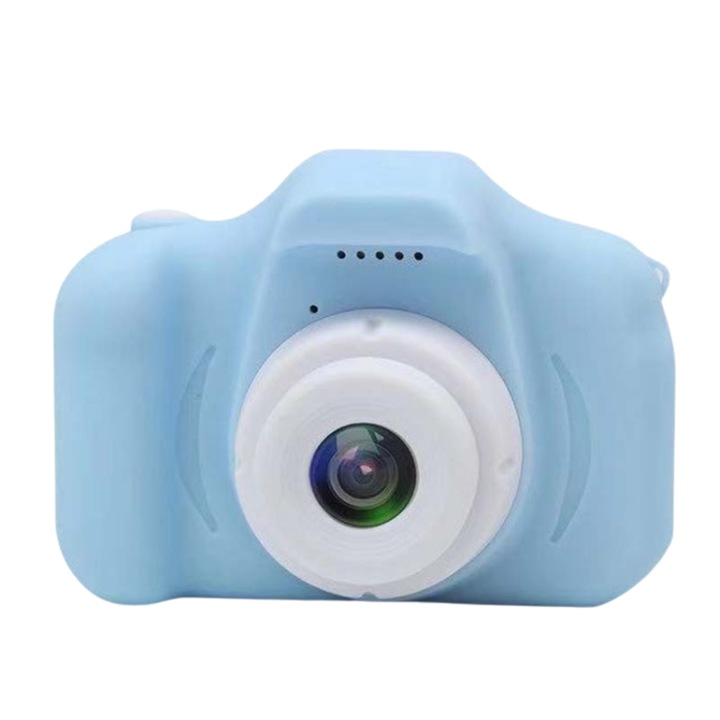 Camera foto digitala pentru copii, rezolutie de 13.0 MP, cititor de carduri, design portabil, video HD, albastru