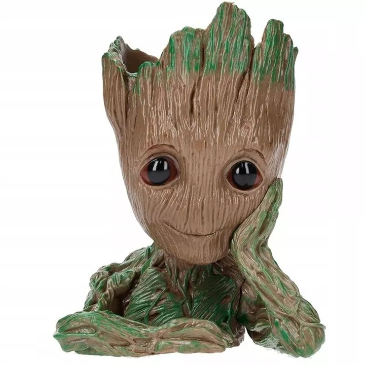 Műanyag virágcserepek, Groot modell, 14x8 cm, Gonga Brown