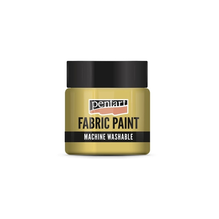Vopsea pentru textile metalizata Pentart 50 ml - reteta NOUA - auriu