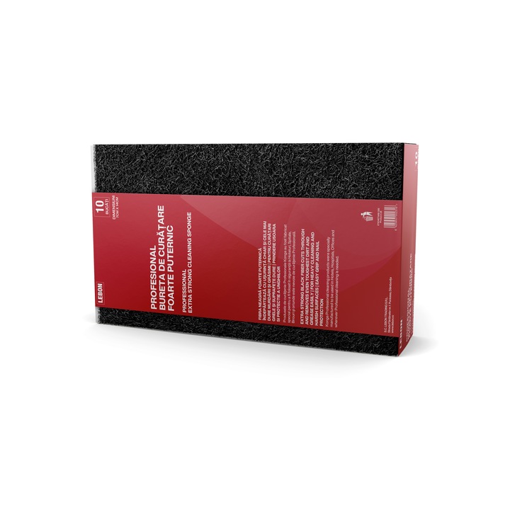 Set - 10 x Burete de Curatare Foarte Puternic 7x14cm, Ideal pentru Curatari Grele si Suprafete Dure, Conceput cu Protectie Unghii, Konga Profesional