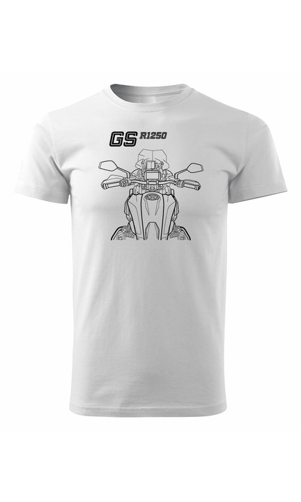 Tricou Barbati, Topslang, BMW GS 1250 Adventure, 1571-3, Alb, S EU