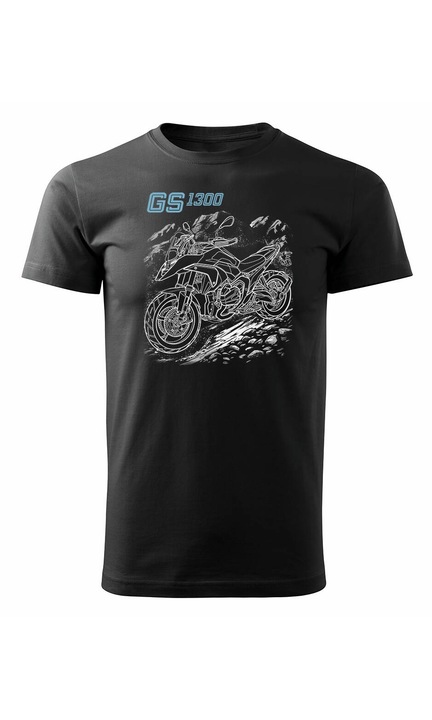 Tricou Barbati, Topslang, BMW GS R 1300 Adventure, 1842-3, Albastru, S EU