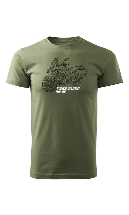 Tricou Barbati, Topslang, BMW GS R 1300 Adventure, 1834-4, Alb, M EU