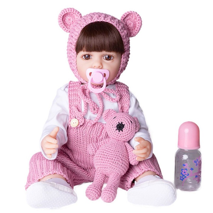 Gyerekbaba, IBEBE, Pink, 3 év+, 50cm