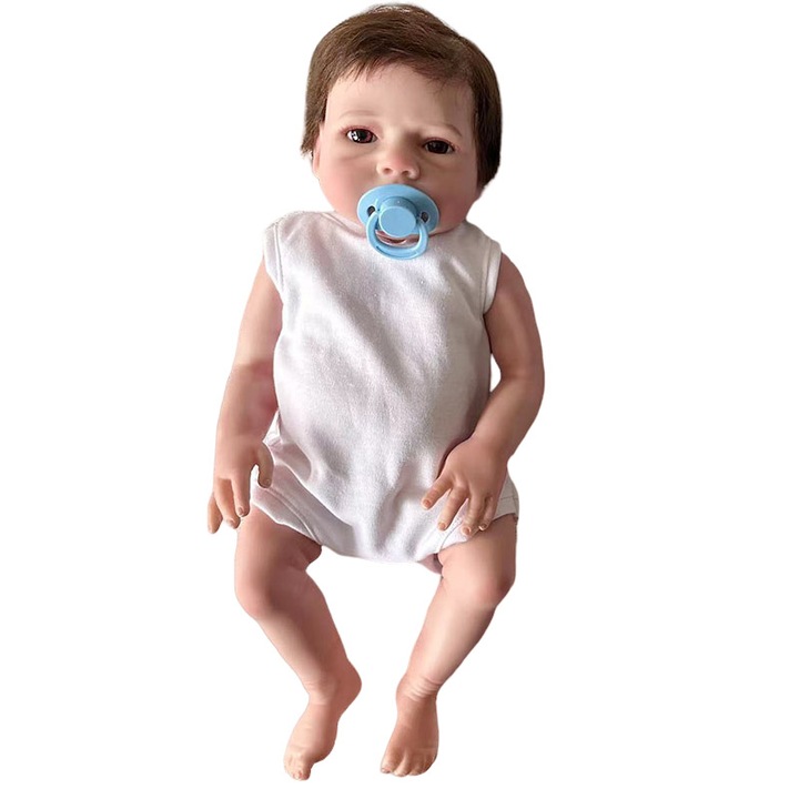 Baba, IBEBE, 46 cm, fehér, akril szemek