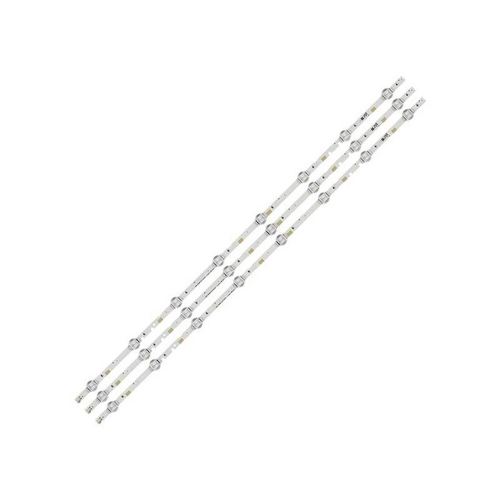 Barete LED, Compatibile Samsung pentru TV cu diagonala de 40 inch, 8 Leduri, 3 buc/set, Zutech