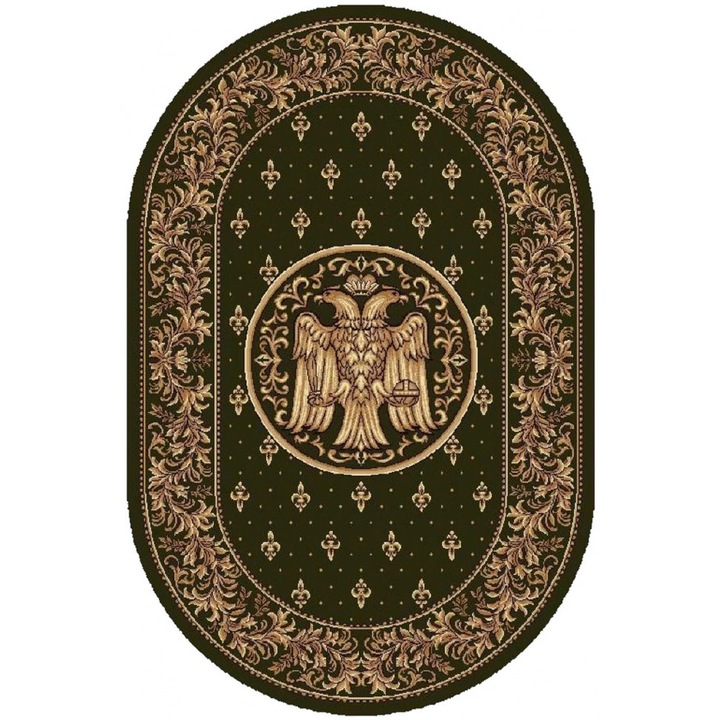 Covor Bisericesc, Home Vista, Lotos 15032, Oval, Verde, 200x300 cm