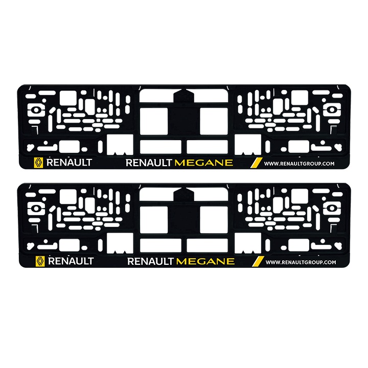 Set 2 suporti numar inmatriculare personalizati - Renault Megane