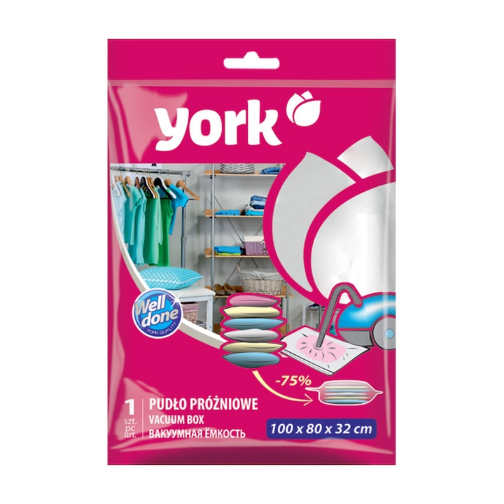Sac de vidat haine, 100cm x 80cm x 32cm, York