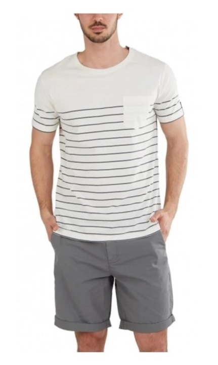 Тениска Fundango Jaggy Pocket T-shirt, бяла