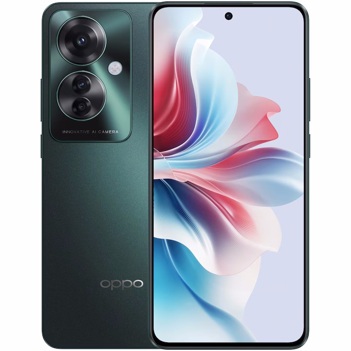 Мобилен телефон OPPO Reno11 F, Dual SIM, 256GB, 8GB RAM, 5G, Palm Green