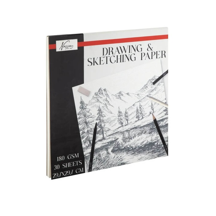 Caiet desen si schite 30x30 cm 30 file 180 grame