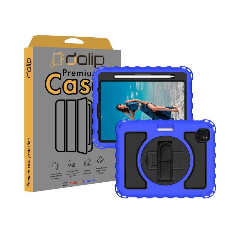 Husa pentru Apple iPad Air 4 2020 si iPad Pro 11 2018, Dalip 5Steps, TPU, Albastru