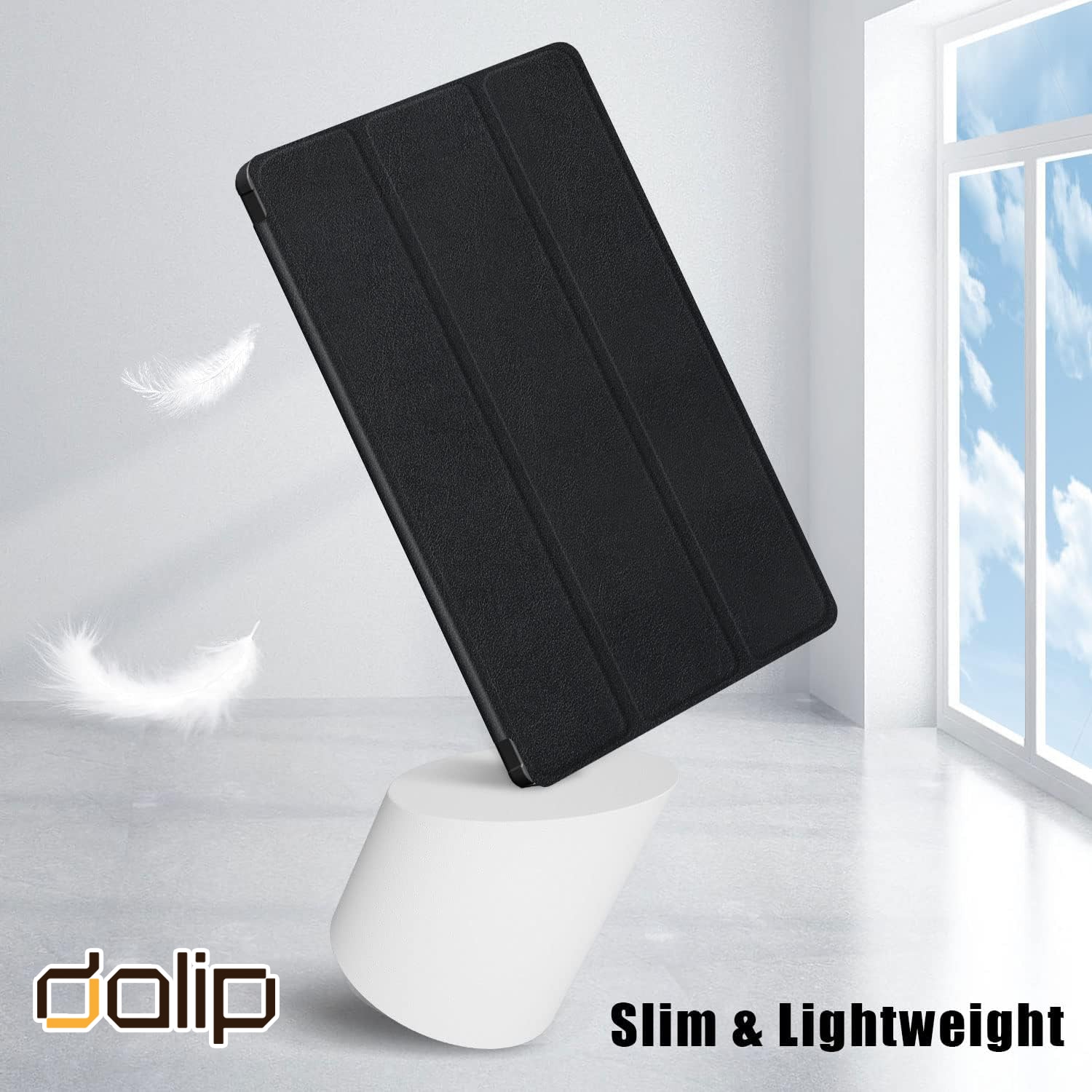 Husa pentru Lenovo Tab P11 Pro Gen 2, Dalip Flip Protect 360° Landscape View, Piele ecologica, Negru