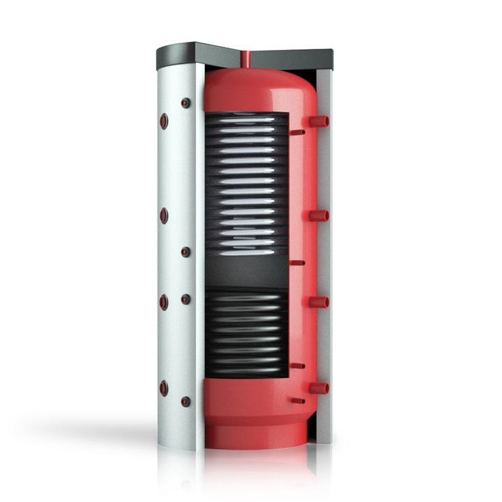 Puffer/Rezervor acumulare KOPH cu 2 serpentine, capacitate 1000 l, izolatie 10cm, grosime tabla 3mm