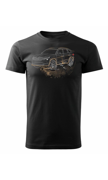 Мъжка тениска, Topslang, SUV Skoda Kodiaq, 499-4, Черна, M EU