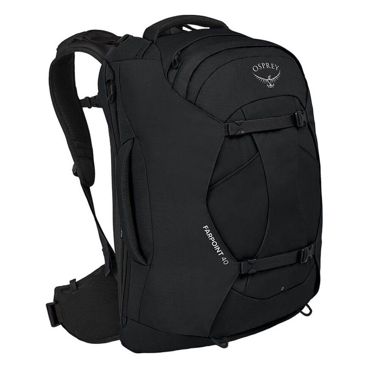 Раница за пътуване Farpoint, Osprey, полиестер, 40 L, 350 x 230 x 550 mm, черна