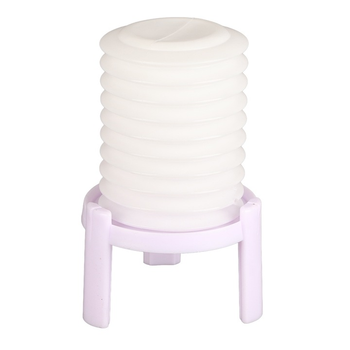 Curatator coaja ou, QttvbTna, plastic, 15.5 x 14.5 x 14 cm, alb/violet
