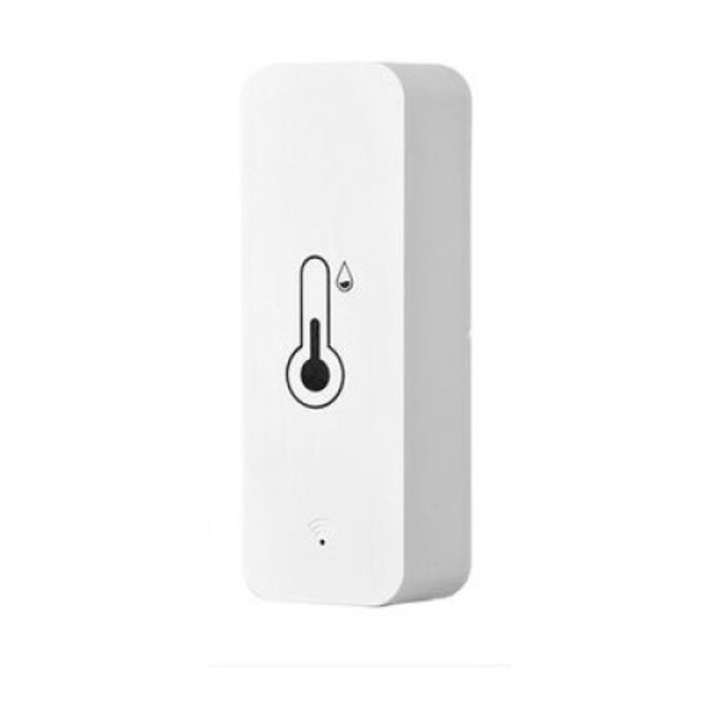 Időjárás hőmérő QttvbTna, WiFi páratartalom figyelés, alkalmazás figyelmeztetések, kompakt kialakítás, 71x20x35mm