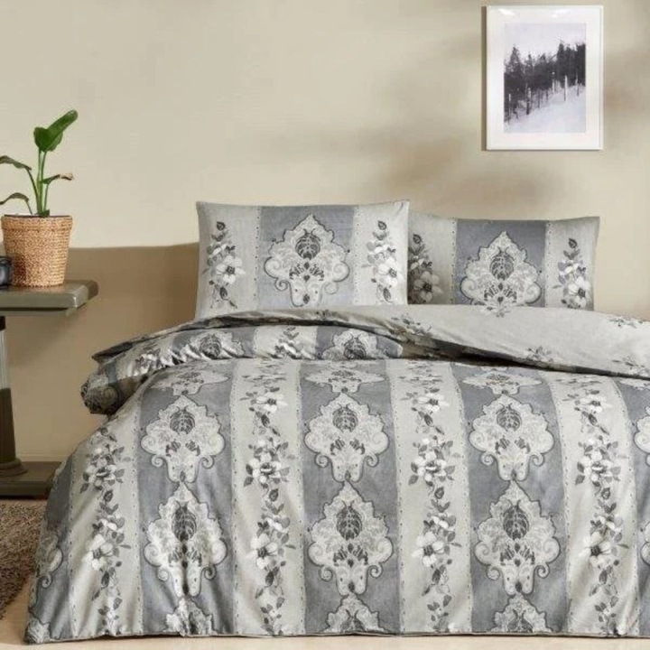 Dupla ágynemű, 100% erősített pamut, 240x260 cm, 4 db, TAC, Edwina