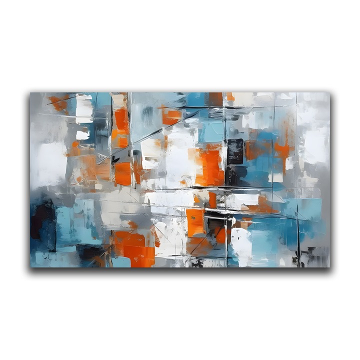 Първокласна картина на платно, LuxCanva® C1236, картина с абстрактни ярки цветове, 70 X 120 CM, 100% памучно платно 400 g/m2, дървена рамка, релаксация, всекидневна, живи цветове