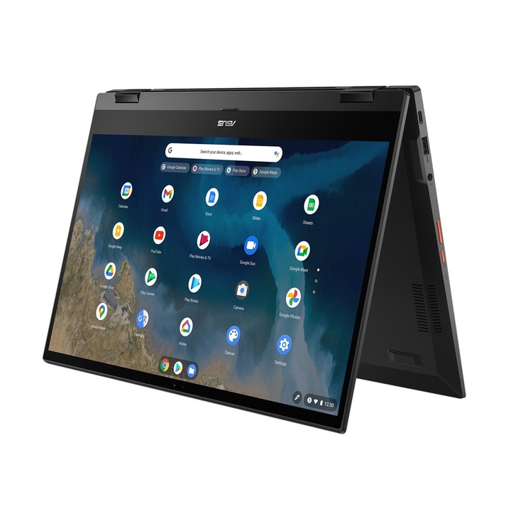 Laptop ASUS Chromebook Flip, 15.6" Full HD, AMD Ryzen™ 5 3500C pana la 3.7 GHz, 8 GB RAM DDR4, 128 GB SSD, AMD Radeon Graphics, Free Dos, Mineral Grey DDR4
