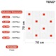Set 70x Tapet 3D Teno®, suprafata acoperire 34.3 mp, autoadeziv, perete/tavan, waterproof, usor de montat, design modern, 70x70 cm, rosu