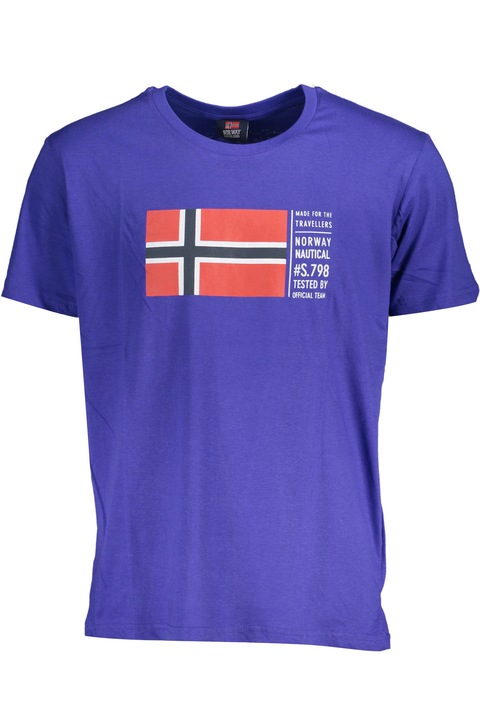 Мъжка тениска, NORWAY, 100% памук, синя, 836012, Син