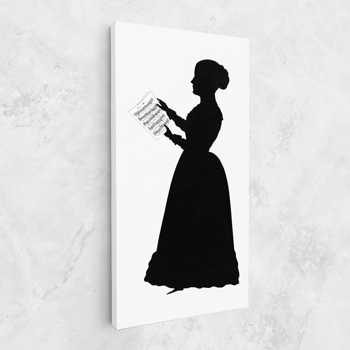 Картина на платно, ARTHUB, 40x80 cm | Спалня и Дневна, Жени, Силуети, Music Woman