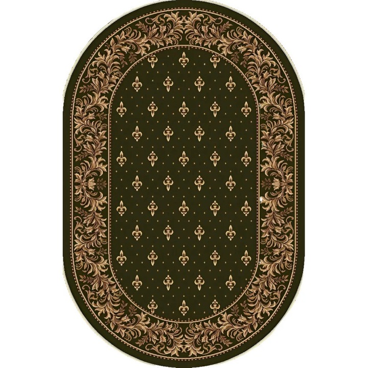 Covor Bisericesc, Home Vista, Lotos 15033, Oval, Verde, 200x300 cm